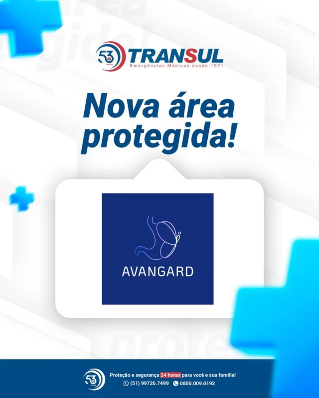 CLÍNICA -AVANGARDBR-Dr Lucas Félix Rossi(@avangardbr )na cidade de Porto Alegre, conta com a cobertura de ÁREA PROTEGIDA da TRANSUL.
Garantindo maior segurança e tranquilidade aos seus pacientes .
Estamos sempre a postos!
Conte sempre com a TRANSUL!
#areaprotegida#avangardbr#urgenciaeemergencia#ambulancia#transul#